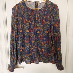 Indi & Cold Anthropologie Floral Blouse